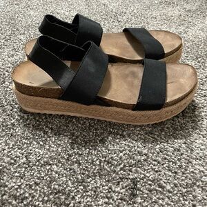 Madden girl black platform sandals womens size 8